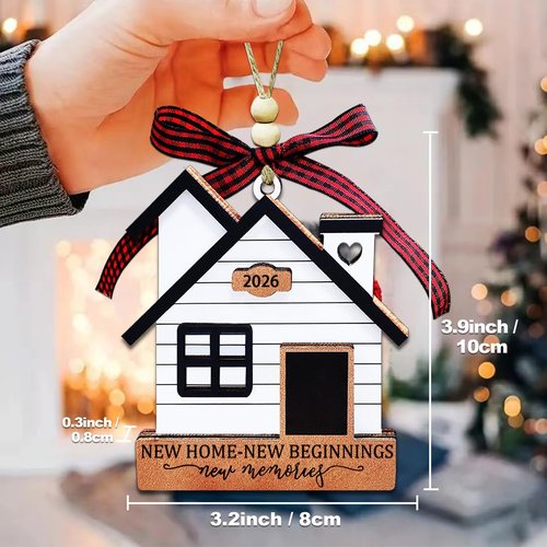 New Home Ornament 2026- Housewarming Gifts New Home, New House New Beginning, House Warming Gift for Women, Couple, homeowners, New Home Gift Ideas - First Home Christmas Ornament 2026