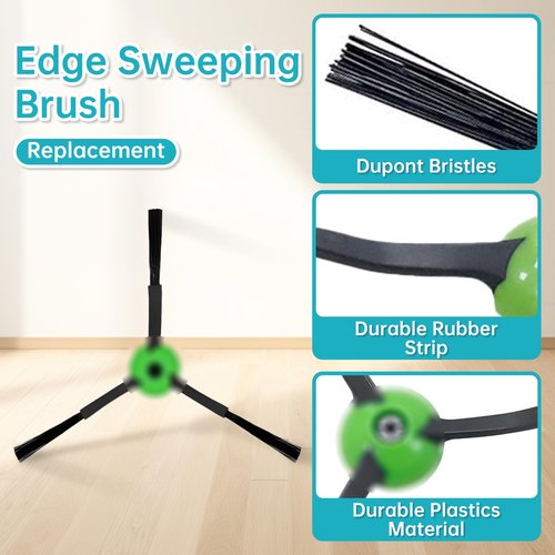 LOVECO Replacement Accessories Compatible for iRobot Roomba I & J Series, i8+ i7+ i6+ i5+ i4+ i3+ i2+ i1+ j8+ j7+ j6+ j5+, 2 Set Multi-Surface Rubber Brush, 10 Filter, 10 Side Brush, 10 Dust Bag