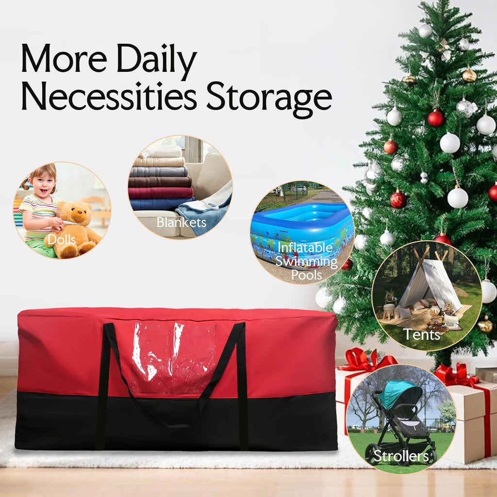 Regine Switzerland Christmas Tree Storage Bag - Heavy Duty 600D Oxford for 10 Ft Trees | Dampproof with Reinforced Handles & Dual Zipper