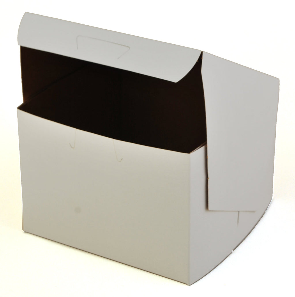 SCT White One-Piece Non-Window Bakery Boxes, 5.5 x 5.5 x 4, White, Paper, 250/Carton