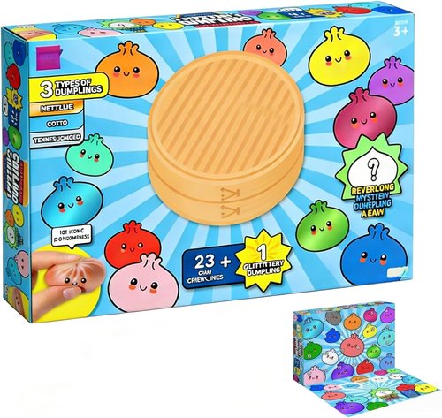 Mystery Dumpling Squishies Advent Calendar - 24-Day Countdown with 23 Mini & 1 Big Stress Relief Toy