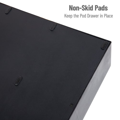 Mind Reader 72 Pod Coffee Drawer Organizer, 2 Tier Storage for Single Serve Pods, Coffee Machine Base, Countertop Pod Holder, Black