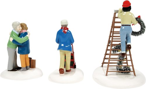 Department 56 Friends and Neighbors Figurine Set - Original Snow Village Accessories, 3.23 Inch, Multicolor