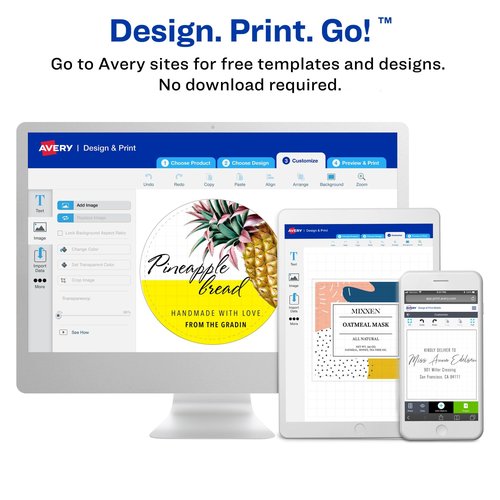 Avery Printable Quarter-Fold Greeting Cards, Envelopes Included, 4.25" x 5.5", Matte White, Inkjet Printer Compatible, 20 Blank Cards Total, Great for Product Branding, Marketing, and More (3266)