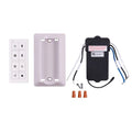 Prominence Home Universal Ceiling Fan Remote Control Kit with Receiver, Wall Dock and Batteries, For Downrod Ceiling Fans ONLY - 51433-01 - White