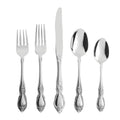Oneida Silverware Set For 4, Louisiana 20-Piece Fine Flatware Set, Service For 4, 18/8 Stainless Steel, Silver, Mirror Finish, Knives Spoons and Forks, Dishwasher Safe, Tableware (Silver, 20 Pieces)