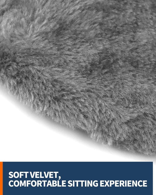 Microfiber Toilet Lid Cover, Soft Velvet Toilet Cover; Absorbent, Machine Washable, Comfortable, Durable Adjustable Toilet Seat Cover Fits Most Toilet Lids (Grey)