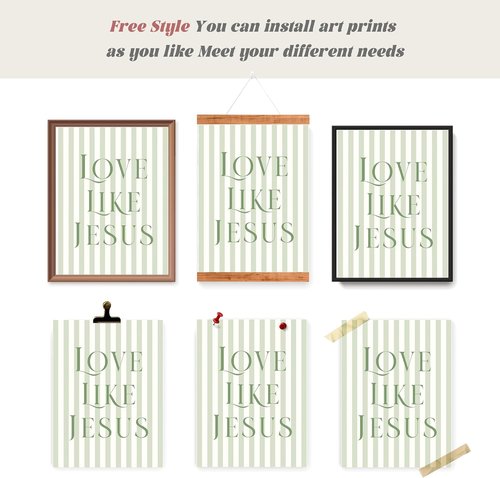 LARTSFRO Coquette Wall Art Decor - Sage Green Bow Posters | Inspirational Bible Verses | 12x16 Inch Set of 4 (Unframed)