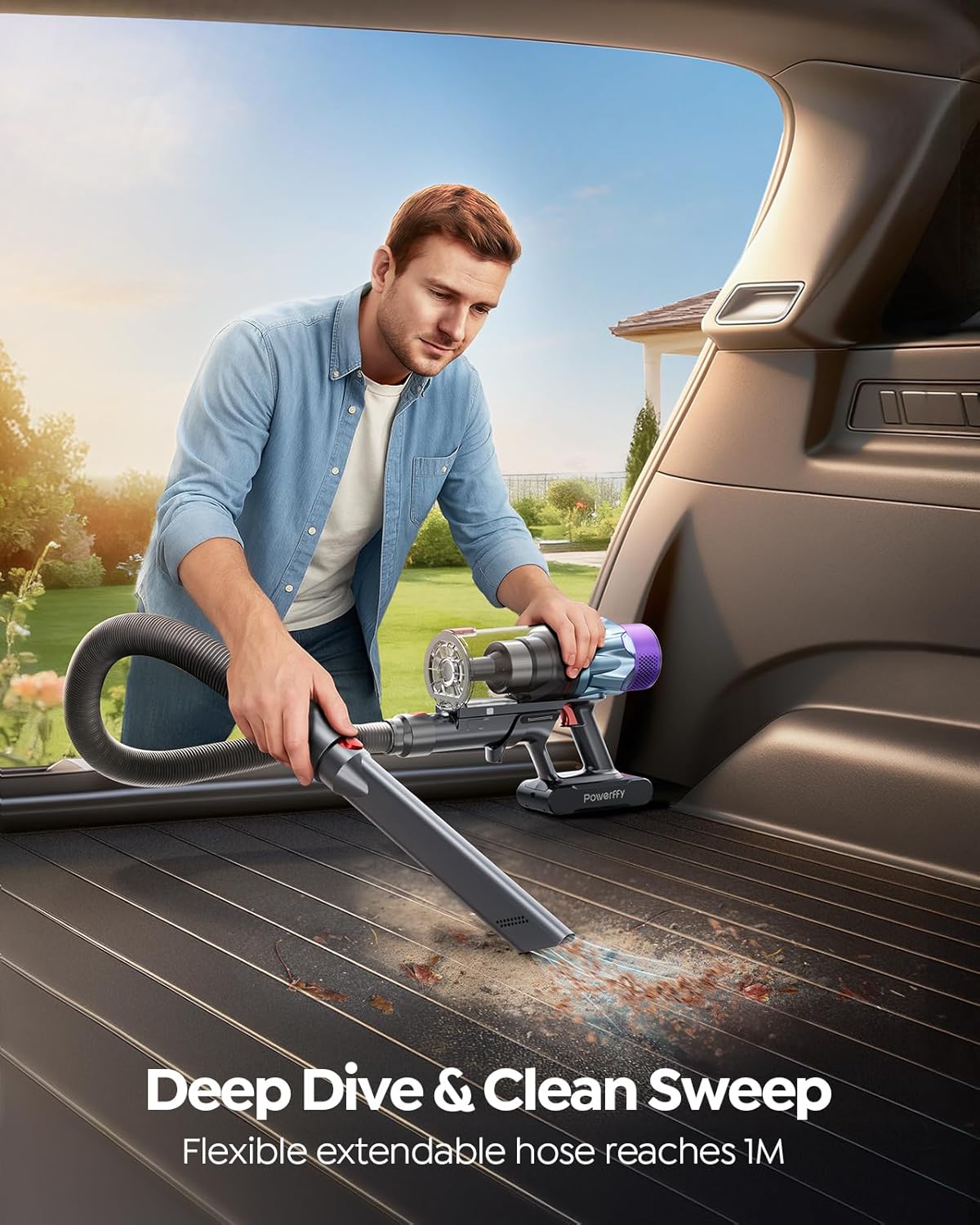Skiennix Cordless Vacuum Cleaner - 70 Min Runtime, 650W Power, Self-Standing Design | Auto Mode & Wall Mount Charging for Home & Car