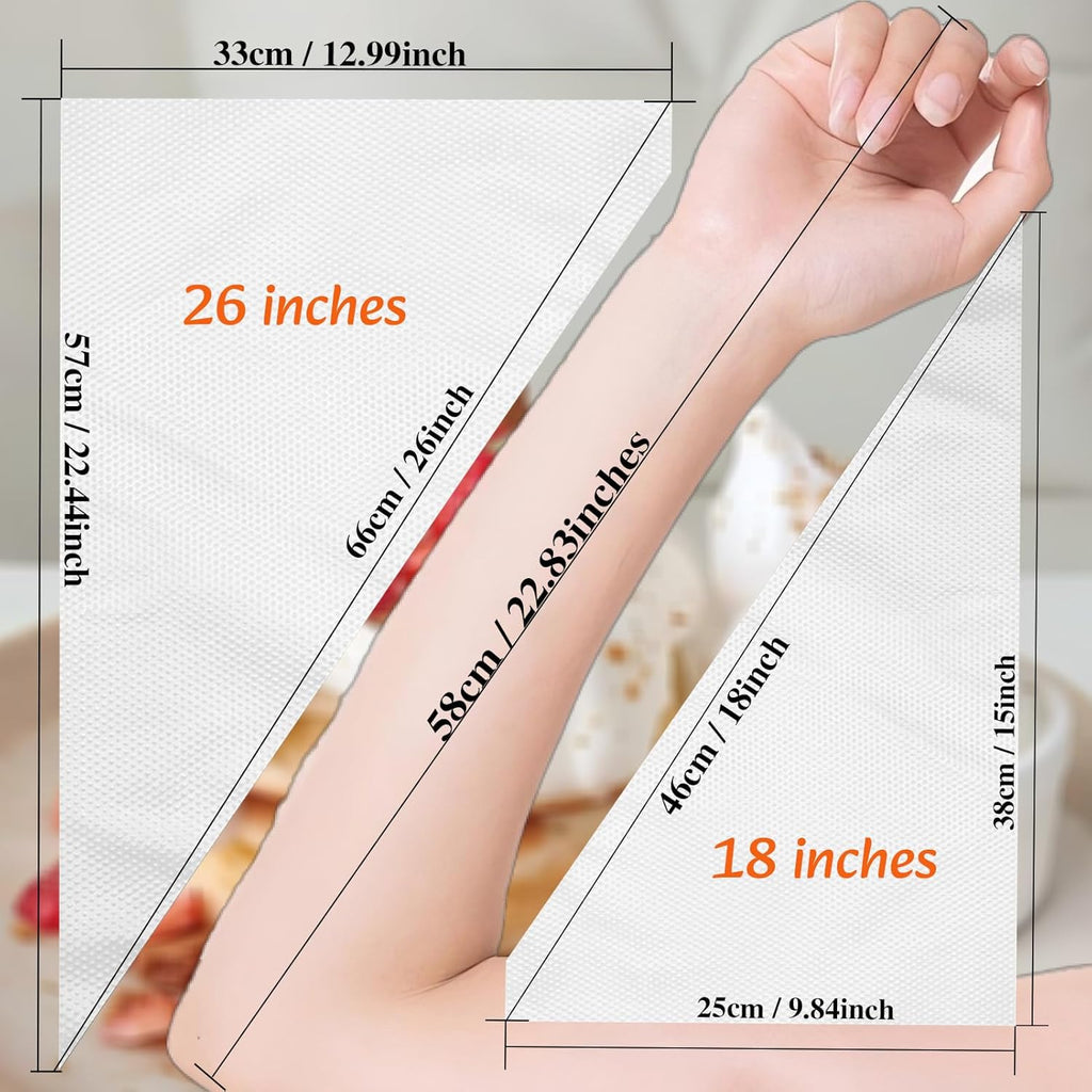 Tipless Piping Bags - 18 Inch for Royal Icing | 26 Inch Large, Thickened & Non-Slip Disposable