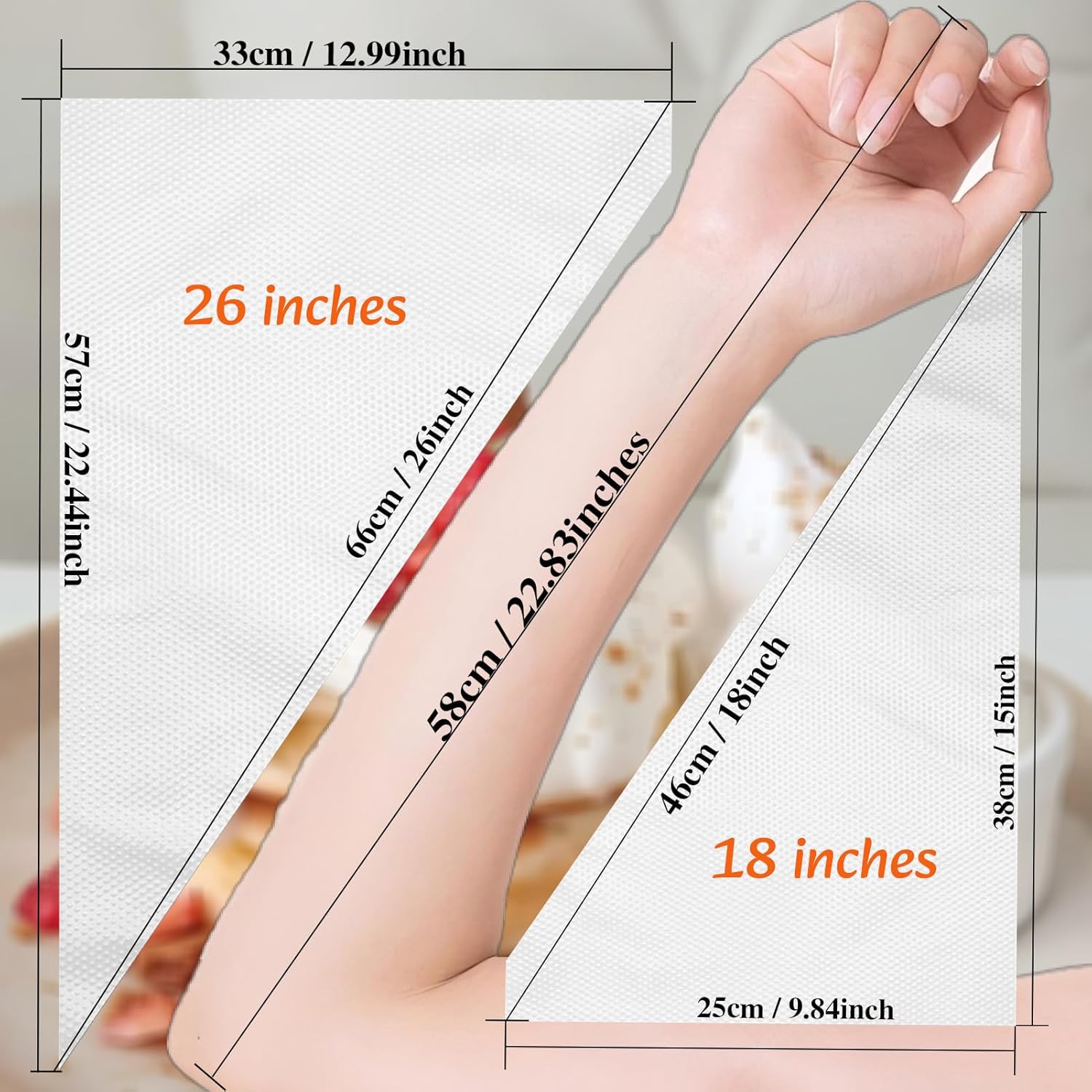 Tipless Piping Bags - 18 Inch for Royal Icing | 26 Inch Large, Thickened & Non-Slip Disposable