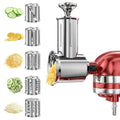 Slicer Shredder Attachment for KitchenAid Stand Mixer with 5 Blades, Cheese Grater Attachment, Fresh Prep Slicer, Bigger Vegetable Salad Maker Accessories for Kitchenaid