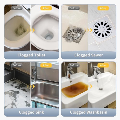VEUIEIZT Toilet Plunger, High-Pressure Toilet Snake, Clog Remover, Heavy-Duty Air Drain Unclogger with Visual Barometer, Powerful Drain Auger, Plungers for Bathroom