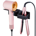 Hair Dryer Holder, Hair Straightener Holder Wall Mount, Hair Tool Organizer, Hairdryer and Straightener Holders, Adhesive Hair Tool Storage for Blow Dryer, Curling Iron, Flat Iron Stand (Black)