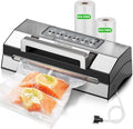 LIWUNON Food Vacuum Sealer Machine - Upgraded Precision with Double Heat Seal & Built-in Cutter | 2 Bag Rolls Included