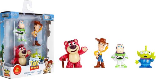Jada Toy Story Metalfigs 4-Pack - Buzz Lightyear, Woody, Alien & Lotso | 2.5” Diecast Collectible Figures for Kids 8+