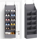 Lifewit 6-Tier Over The Door Shoe Organizer - 11 Large Deep Pockets for Up to 12 Pairs - Gray Fabric Storage Shelf
