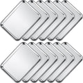 Wildone Sheet Pan Set - 12 PCS Heavy-Duty Stainless Steel Baking Trays | Dishwasher Safe, 9 x 6.7 x 1 Inches