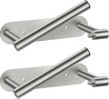 FORIOUS Toilet Paper Holder - Rustproof Stainless Steel Pivoting Design | Adhesive or Screw Mount, 2 Pack Brushed Nickel