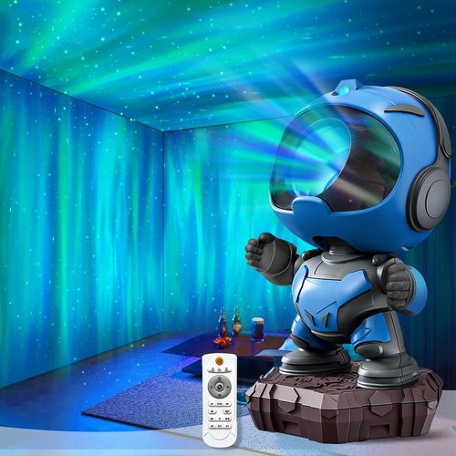 Astronaut Galaxy Projector, 4-in-1 Nebula Night Lights with Bluetooth Speaker Timer Remote Control White Noise Star Lights Birthday Valentines Gifts for Kids Adults Bedroom Gaming Room Decor