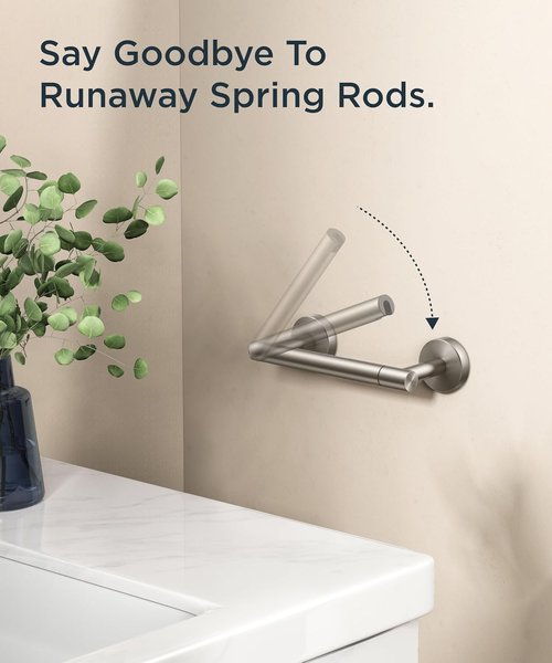 FORIOUS Toilet Paper Holder - Rustproof Stainless Steel Double Post Design | Wall-Mounted Bathroom Accessory
