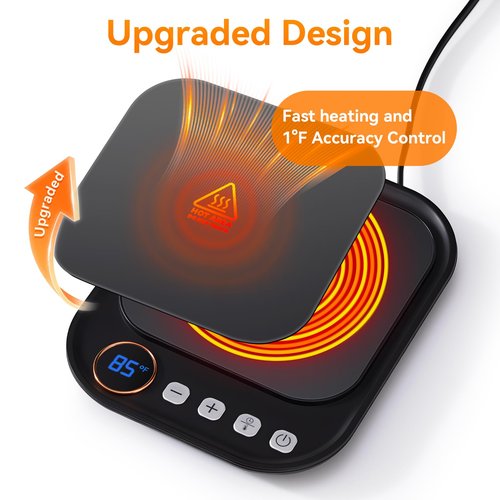 Sourdough Starter Warmer Mat, Sourdough Heating Mat for Jars up to 40 oz with Temp Memory Function & Precise 1°F Thermostat Control, Sourdough Warming Mat for Home Baking (Black, Regular)