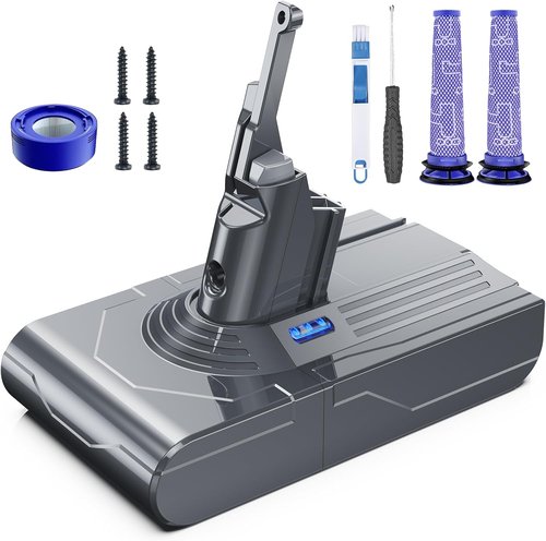 Morpilot 21.6V 8000mAh Battery Replacement - Compatible with V8 Series Cordless Vacuums | Includes Filters