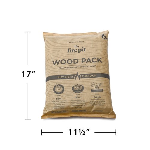 TIKI Wood Pack – 2-Pack Wood Pellets for Smokeless Fire Pits, Easy-to-Use Fire Pit Fuel for Outdoor Heating & Camping, 30+ Minute Burn Time, Made in The USA