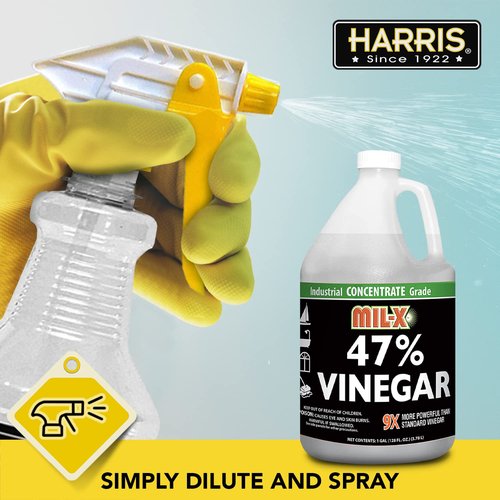 MIL-X 47% Concentrated Vinegar, Extra Strength Industrial Grade, 1 Gallon