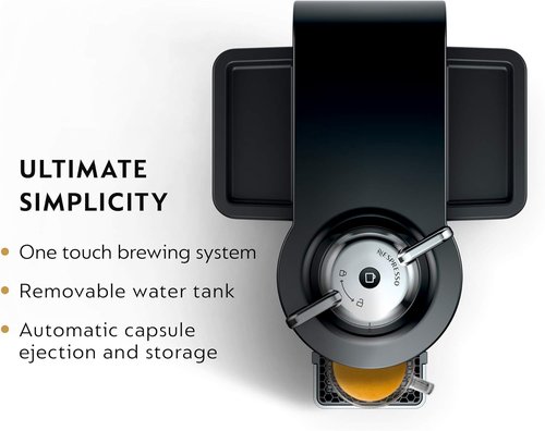 De'Longhi Nespresso Vertuo Coffee & Espresso Maker - Piano Black with Aeroccino Frother