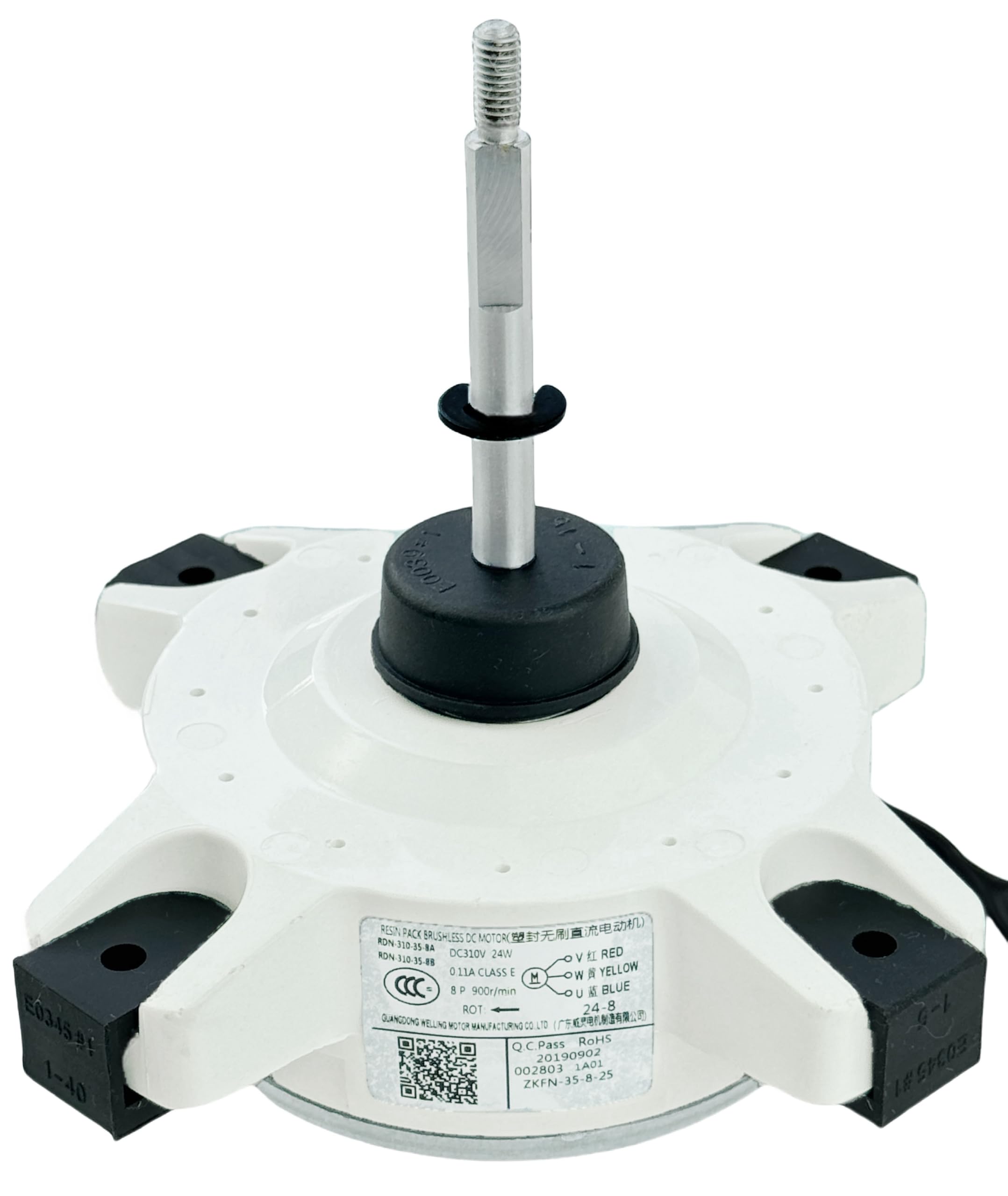 RDN-310-35-8A/B Air Conditioner Fan Motor Brushless DC Motor DC310V 24W 0.11A 900r/min Compatible for AUX Air Conditioner，External Fan Motor Replacement