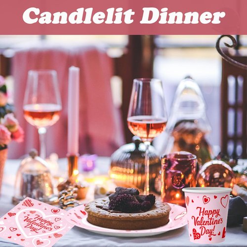 JIEFULL 112 Pcs Valentine's Day Party Tableware, Hot Heart Love Disposable Paper Party Plates and Cups and Napkins Sets Serves 16 for Wedding, Gatherings, Engagements, Anniversary Party Supplies(Pink)