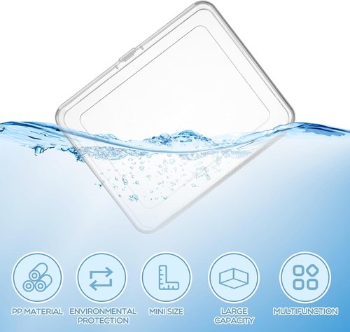 Jetec Mini Plastic Clear Beads Storage Containers - 6 Pieces for Jewelry, Crafts & Small Items | 5 x 4 x 1.3 Inch