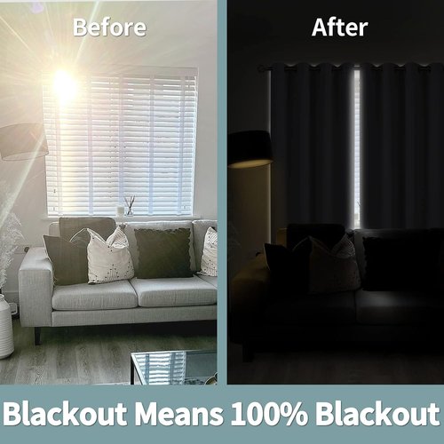 BGment Blackout Curtains - Thermal Insulated 63 Inch Drapes for Total Room Darkening | 2 Panels, Black