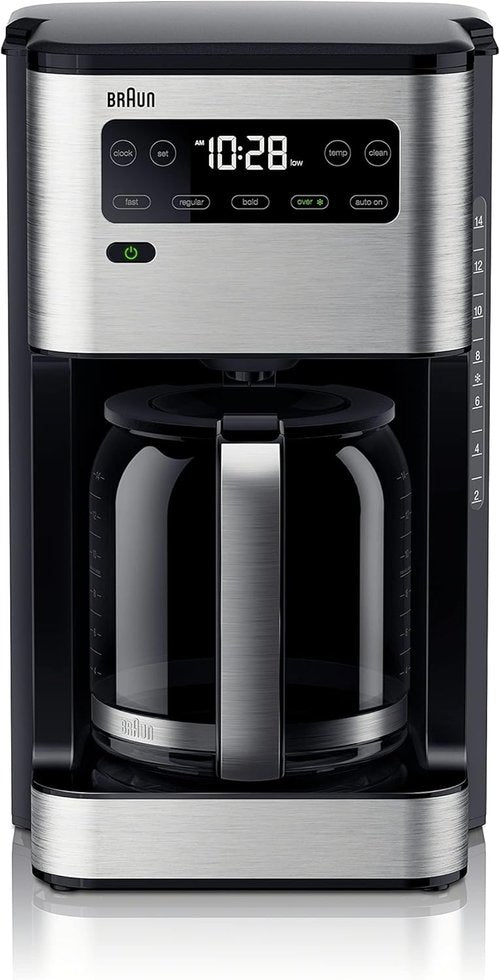 Braun PureFlavor 14-Cup Coffee Maker - Fast Brew, Touch Display, Bold Brew & Brew-Over-Ice Modes