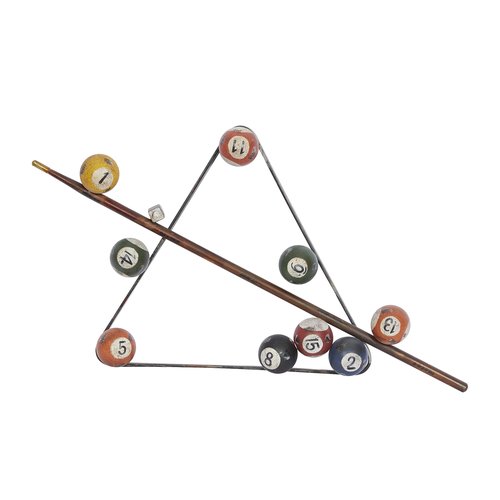 Deco 79 Metal Games Home Wall Decor Pool Wall Sculpture, Wall Art 3" x 30" x 15", Multi Colored