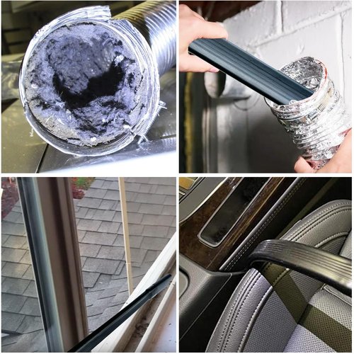 GHAMADE Vacuum Attachments & Brushes for Dyson V7 V8 V10 V11 V15 Gen5: Flexibible Crevice Tool, Horsehair Vacuum Attachment, Traceless Dust Brush (Home, Car Detailing & Corner Cleaning Set)