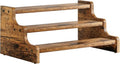 KLM 3-Tier Spice Rack - 13.8 Inch Wood Step Shelf for Kitchen Pantry & Bathroom Organization
