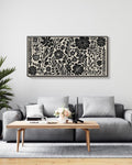 ARPEOTCY Extra Large Framed Wall Art, Black and White Large Wall Art, Abstract Botanical Floral Print Paintings, Modern Minimalist Decor Aesthetic, Boho Art for Living Room Bedroom Office, 20x40Inch