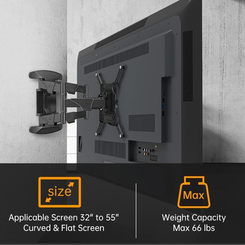 VESA Extension Mount Adapter Brackets Kit for Screens 32 to 55 inch LCD LED TV, TV Mount Steel Conversion Plate for VESA up to 400x400mm