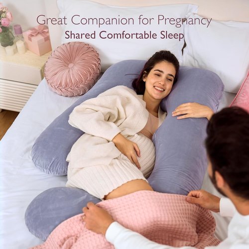 Momcozy Pregnancy Pillow - Comfortable Knee Support for Side Sleepers | Ideal for Expecting Mothers
