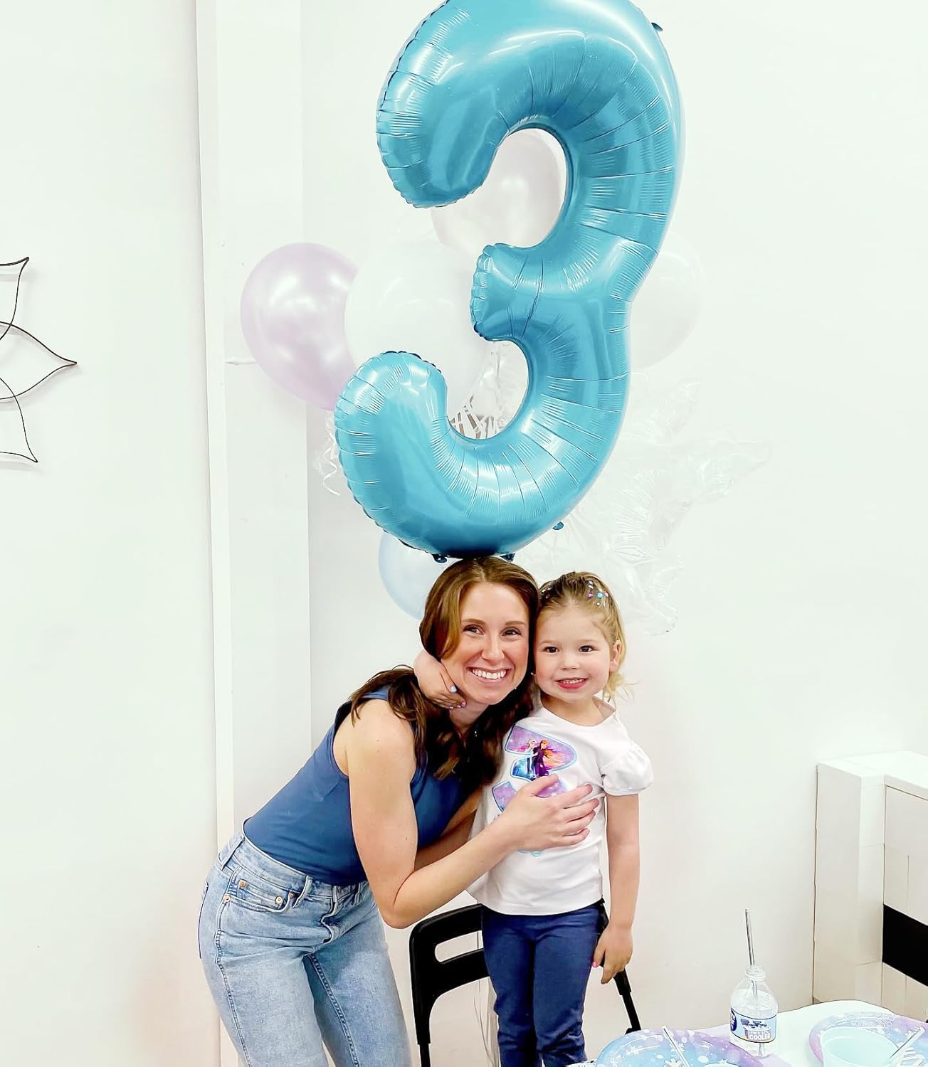 Number 4 Balloon - Pearlescent Blue 40 Inch Birthday Decoration for Boys & Girls | Large 4th Party Decor