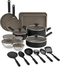 Bella 21-Piece Kitchen Set - EverGood™ Ceramic Nonstick Coating, Dishwasher & Oven Safe, Black