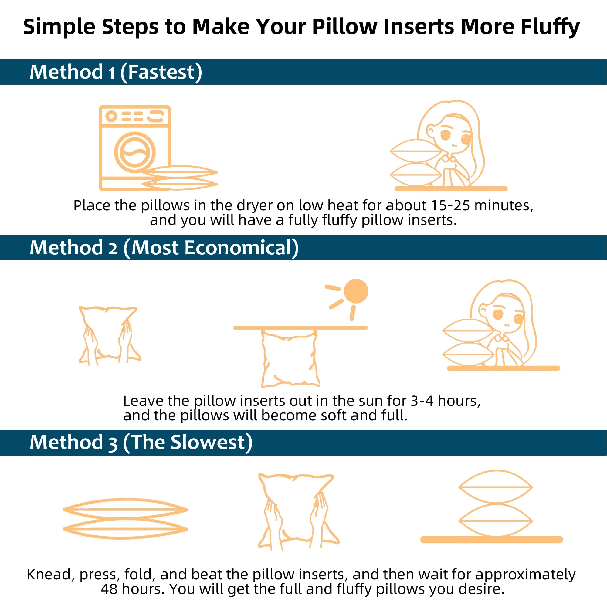 OTPIPCS 20 x 20 Pillow Inserts Set of 4 - Premium Soft and Fluffy 20 Inch Large Sofa Decorative White Square Throw Pillow Inserts Stuffing for Living Room Couch and Bedroom Interior Cushions
