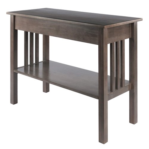 Winsome Wood Stafford Console Hall Table, Oyster Gray