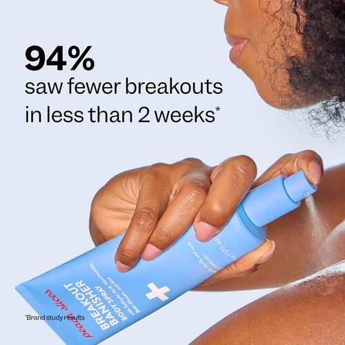Peach Slices - Breakout Banisher Body Spray (4 oz) - 1% Salicylic Acid, Glycolic Acid - Clear & Prevent Body Breakouts - Niacinamide, Beta-Glucon, Aloe - Vegan, Cruelty Free, Korean Skin Care & Beauty