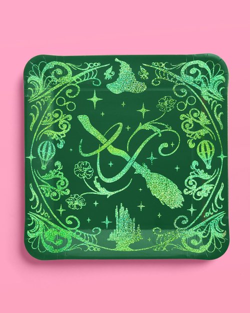 xo, Fetti Pink + Green Witch Paper Plates | 24 pcs | Wizard Party Supplies, Magical Birthday Tableware