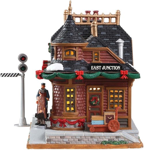 Lemax Christmas Village East Junction Station - Battery Operated LED Decoration | 75256