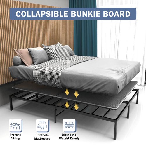 Arzarme Bunkie Board Queen Size 60"x80" for Under Mattress Bed Support, Heavy Duty Reinforced Wood with Anti-Sag, Light Thin/Breathable, Noise Minimizing, Fits Metal Frames/Platform Beds/Sleeper Sofa