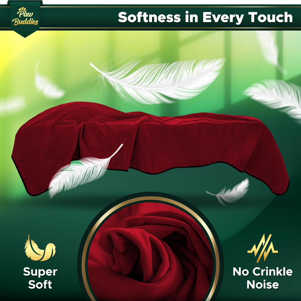 Paw Buddies Premium Waterproof Blanket 80"x90" Velvet-Feel Reversible Throw – Leakproof, Machine Washable Bed & Sofa King Size Protector for Couples, Pets & Travel + Bonus Small Blanket
